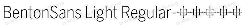 BentonSans Light Regular字体转换